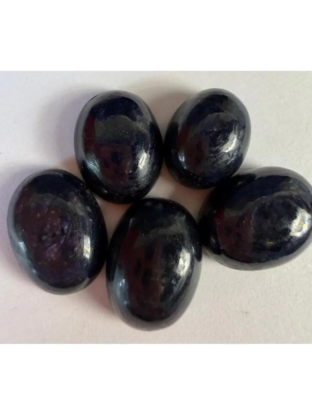 GEMS Set of 5 Natural Unheated Lavender Blue Star Ruby Oval Cut Gemstones